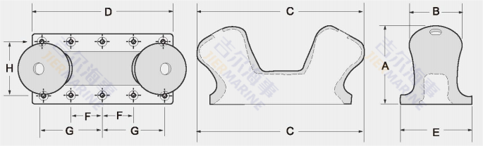 Double Head Bollard model design