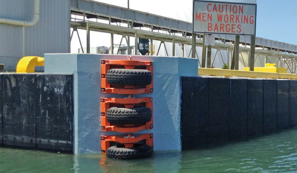 roller fender in dock